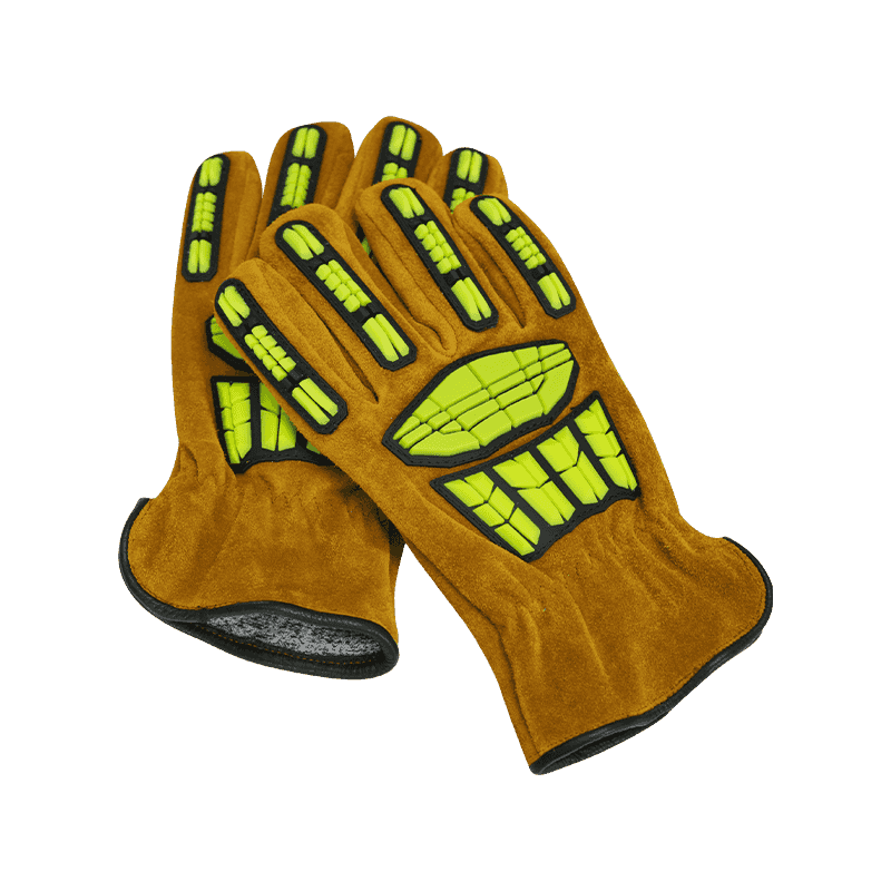 Waterproof Oil Resistant Cold Resistnt Cowhide Leather Gloves