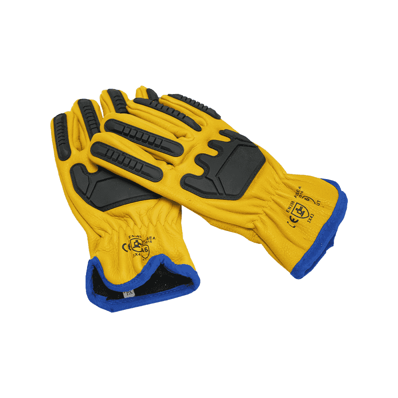 Waterproof Oil Resistant Cold Resistnt Cowhide Leather Gloves