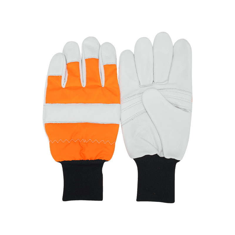 Cowhide Leather Cut Resistant Chain Saw Work Gloves