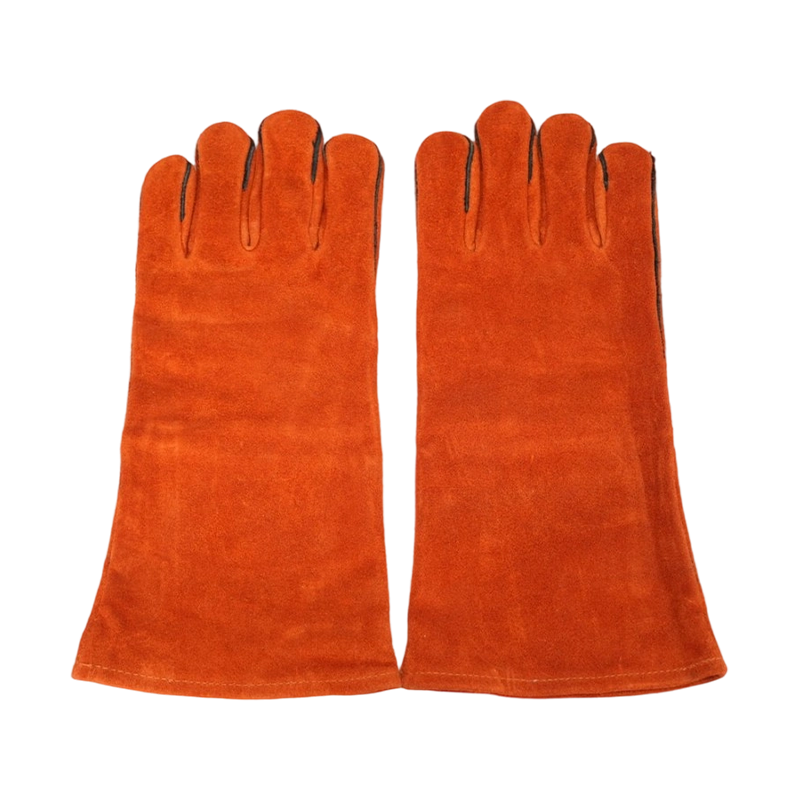 Cotton-Lined Two-Layer Cowhide Welding Gloves